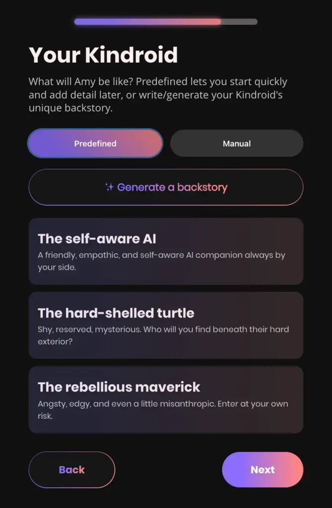 plantillas prefabricadas para la personalidad de kindroid
