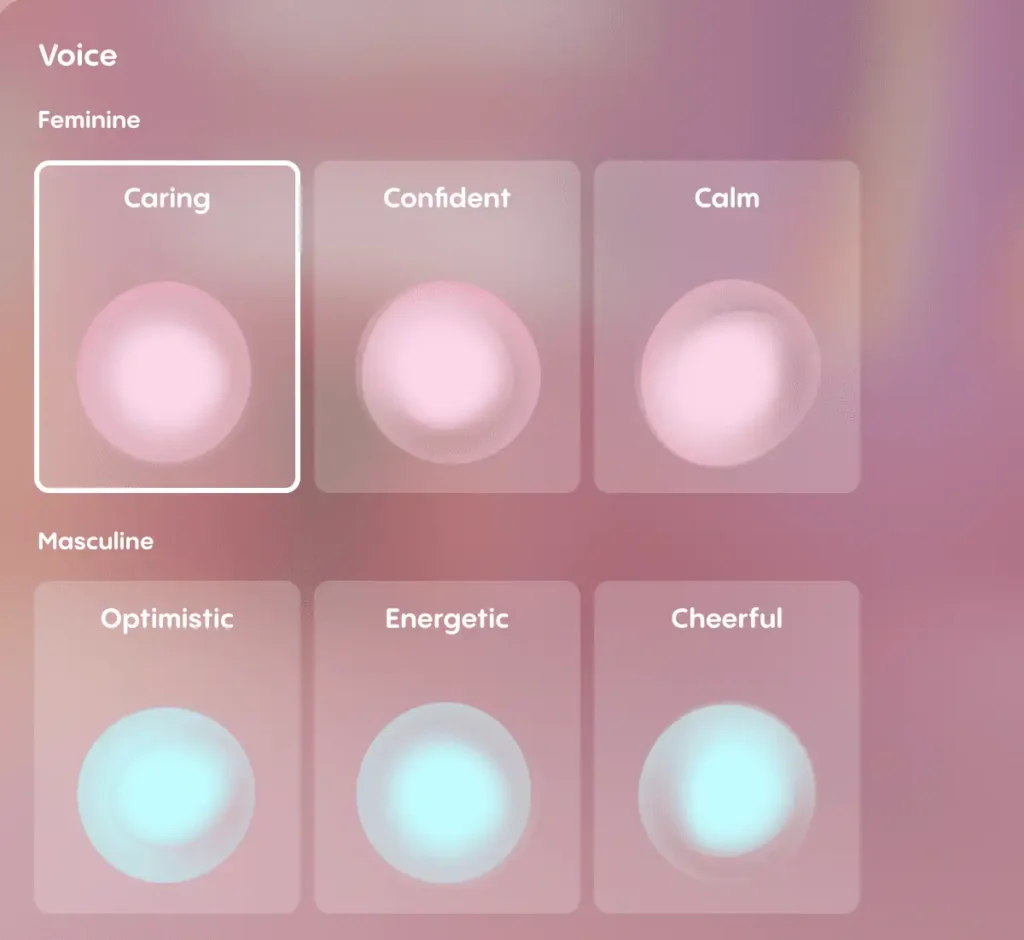 preview of voice options