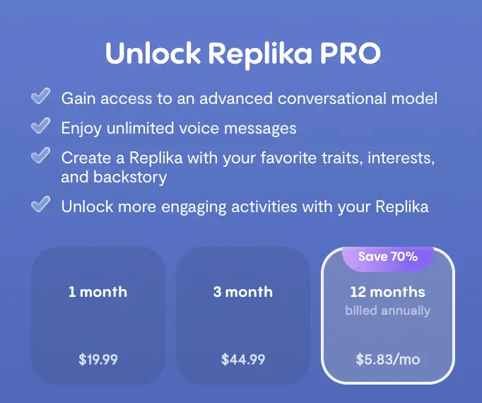 Pricing page overview