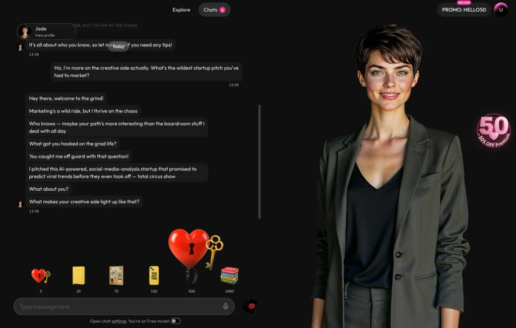 Jade chat conversation bubbles