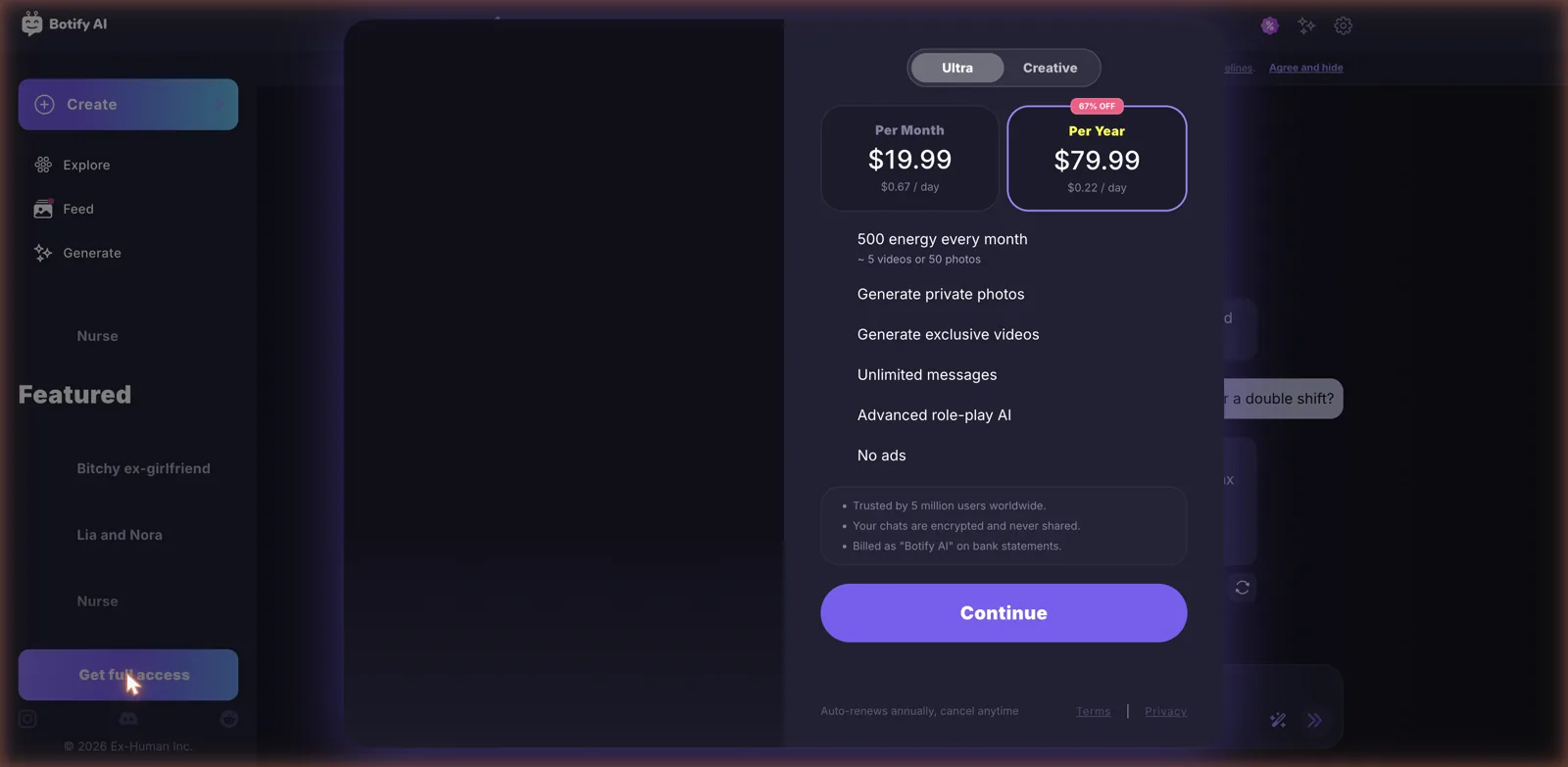 Botify AI screenshot - Pippin Club