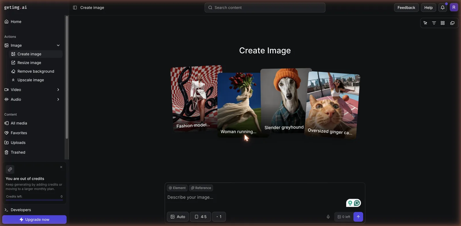 GetImg AI feature screenshot