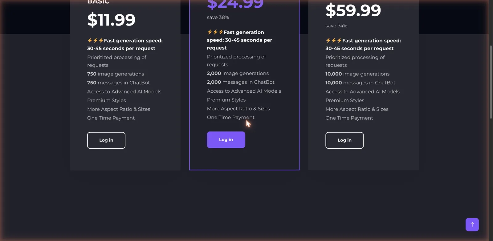 My Dreams Studio pricing screenshot