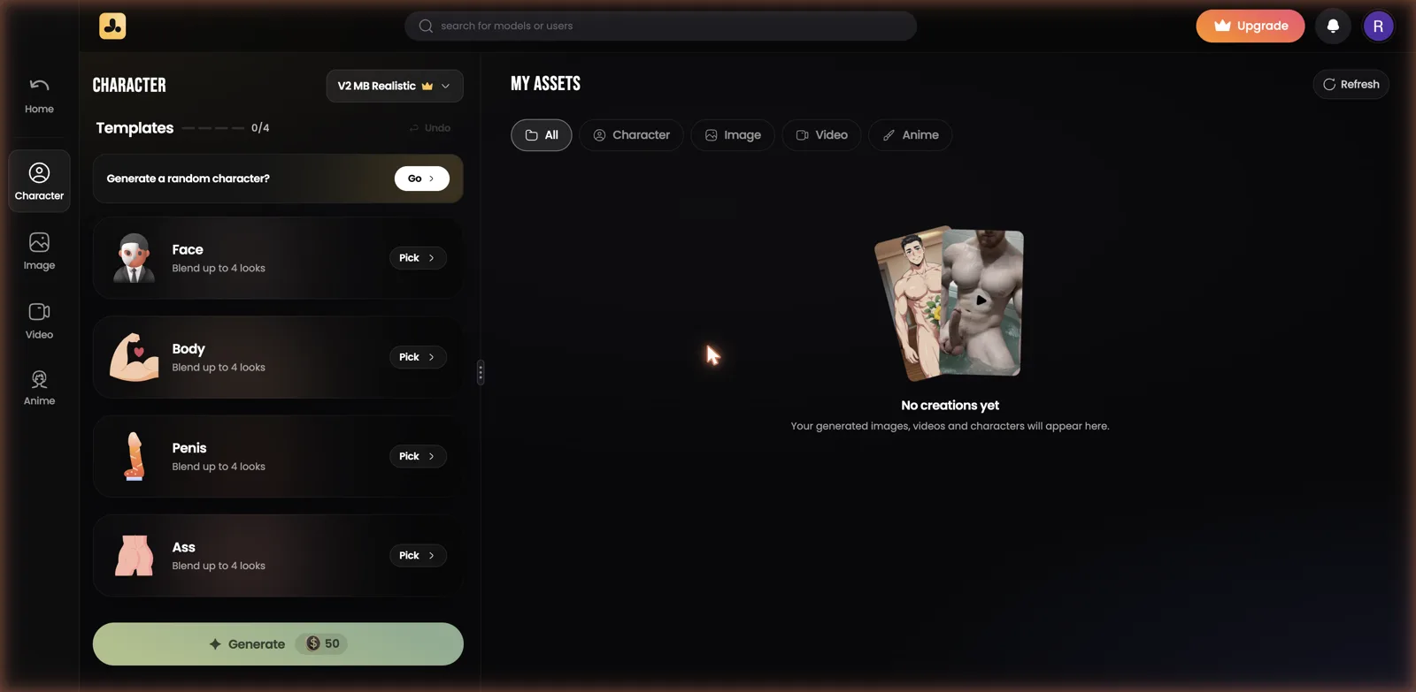 MyDreamBoy AI boyfriend character builder