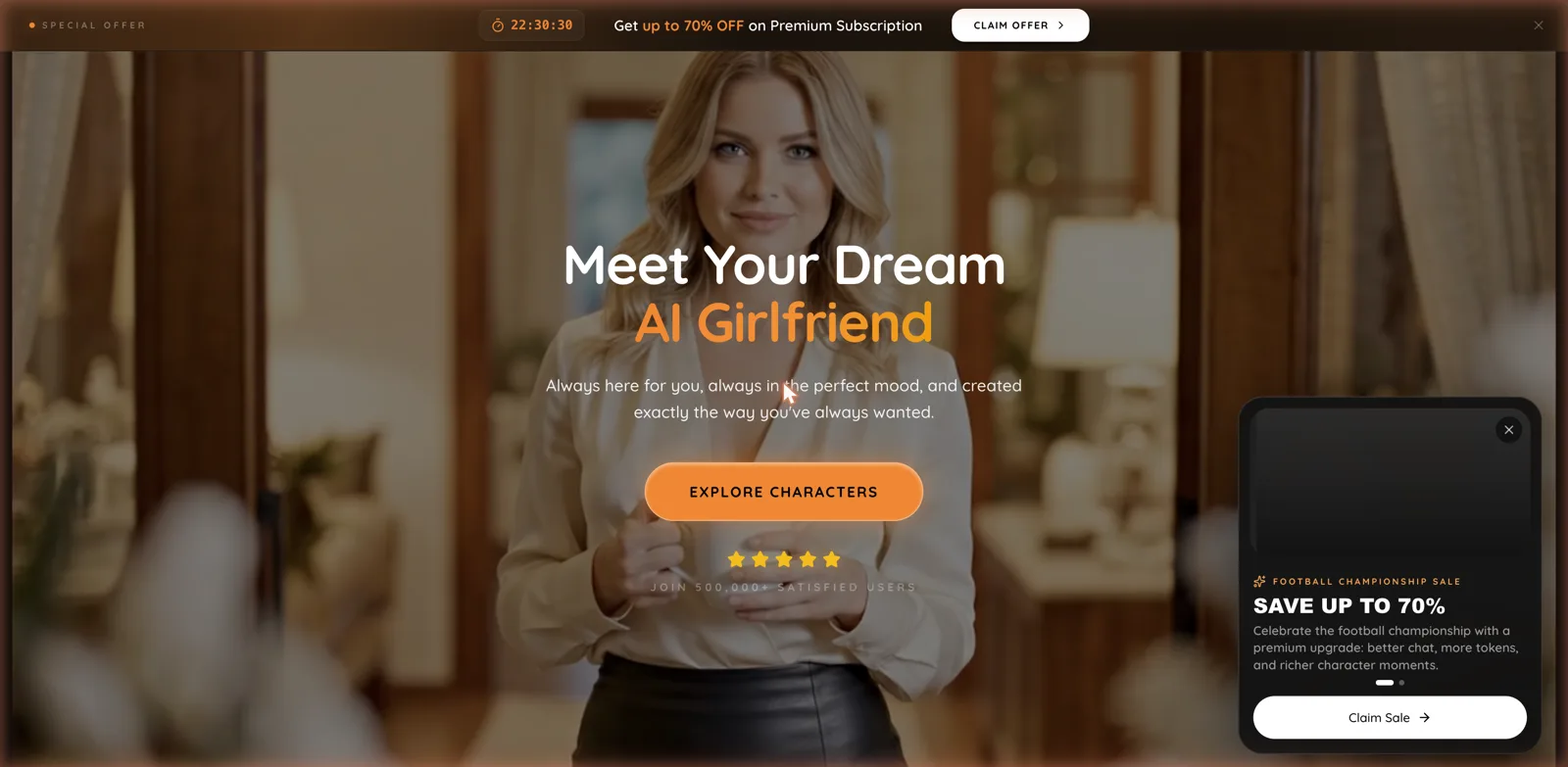 MyLovely AI dream AI girlfriend home page