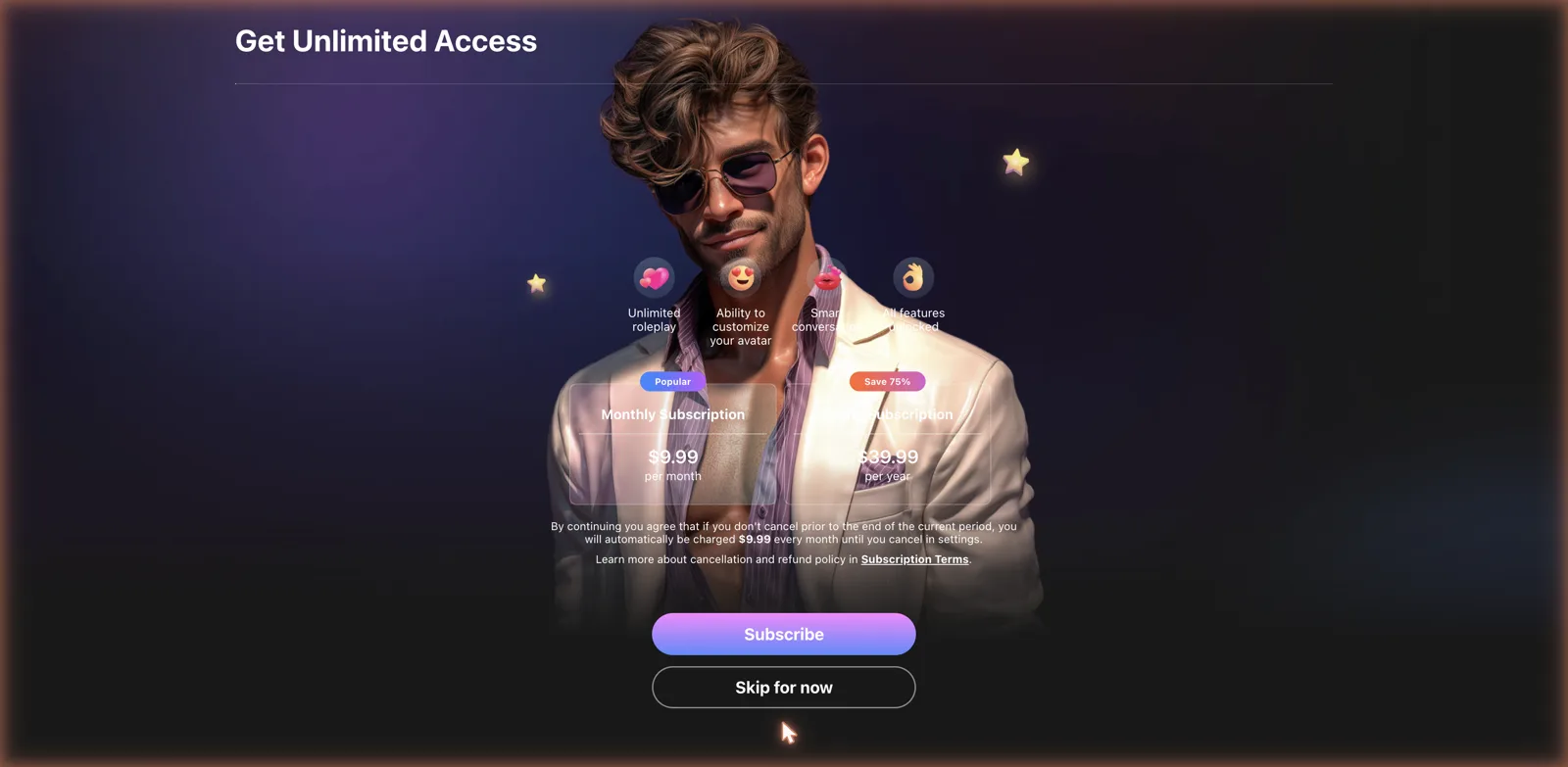 iBoy AI pricing screen