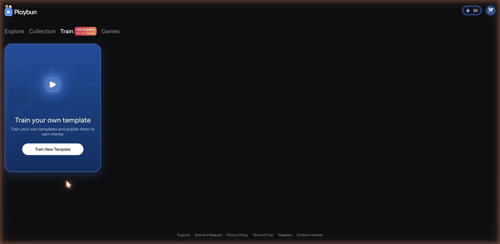 Playbun train your own template feature